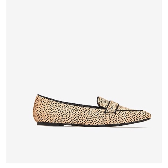 New Genuine Calf Hair Spotted Square Toe Loafers - Picture 3 of 4